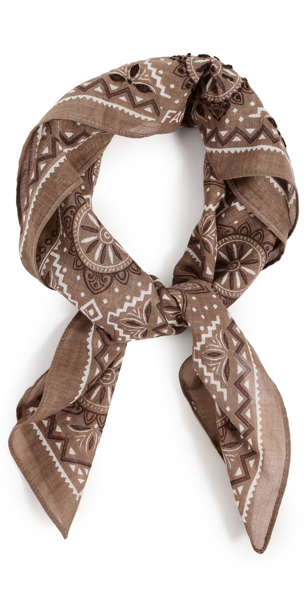 Faherty Star Geo Bandana Scarf Woodsmoke One Size
