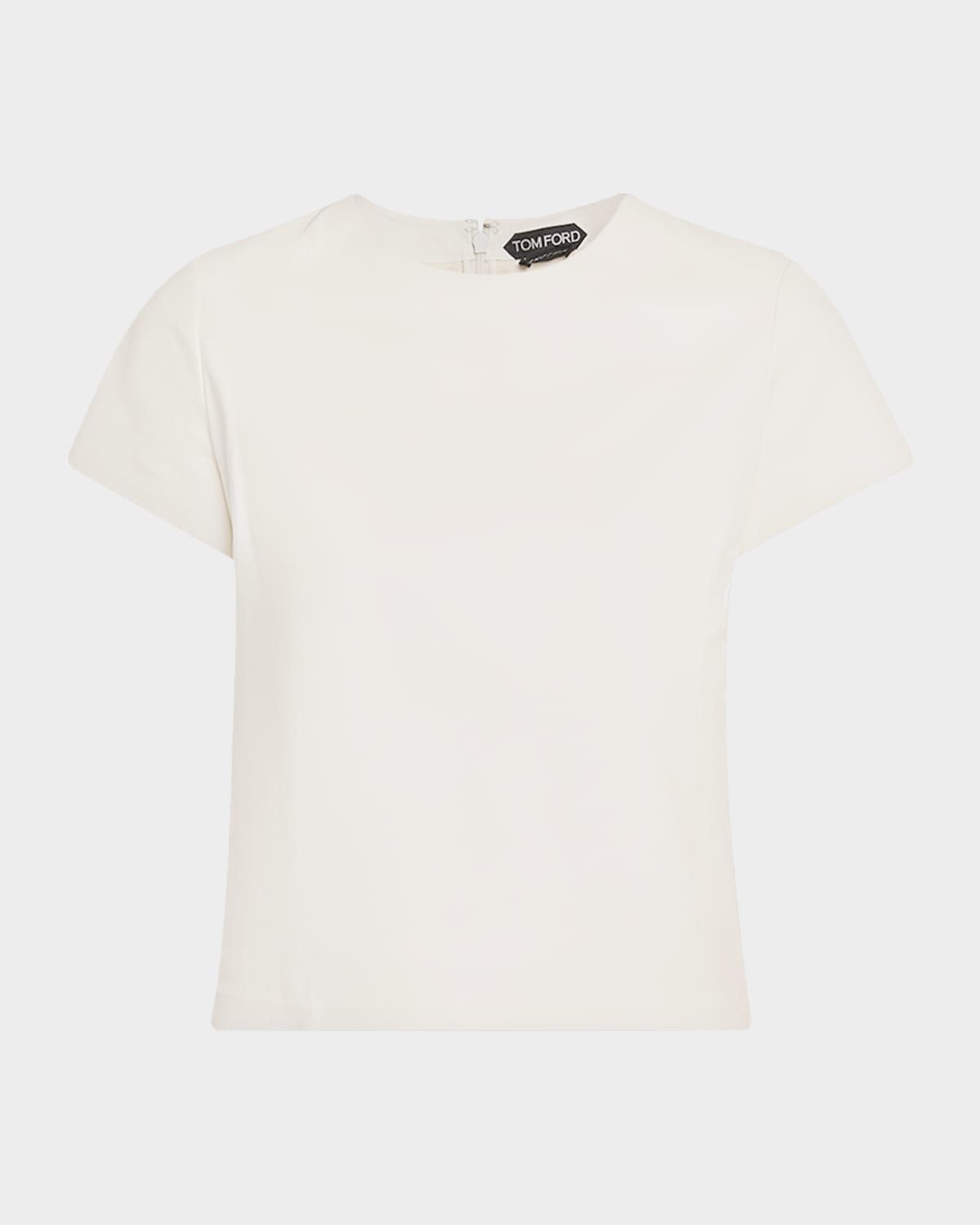 Leather Short-Sleeve Top