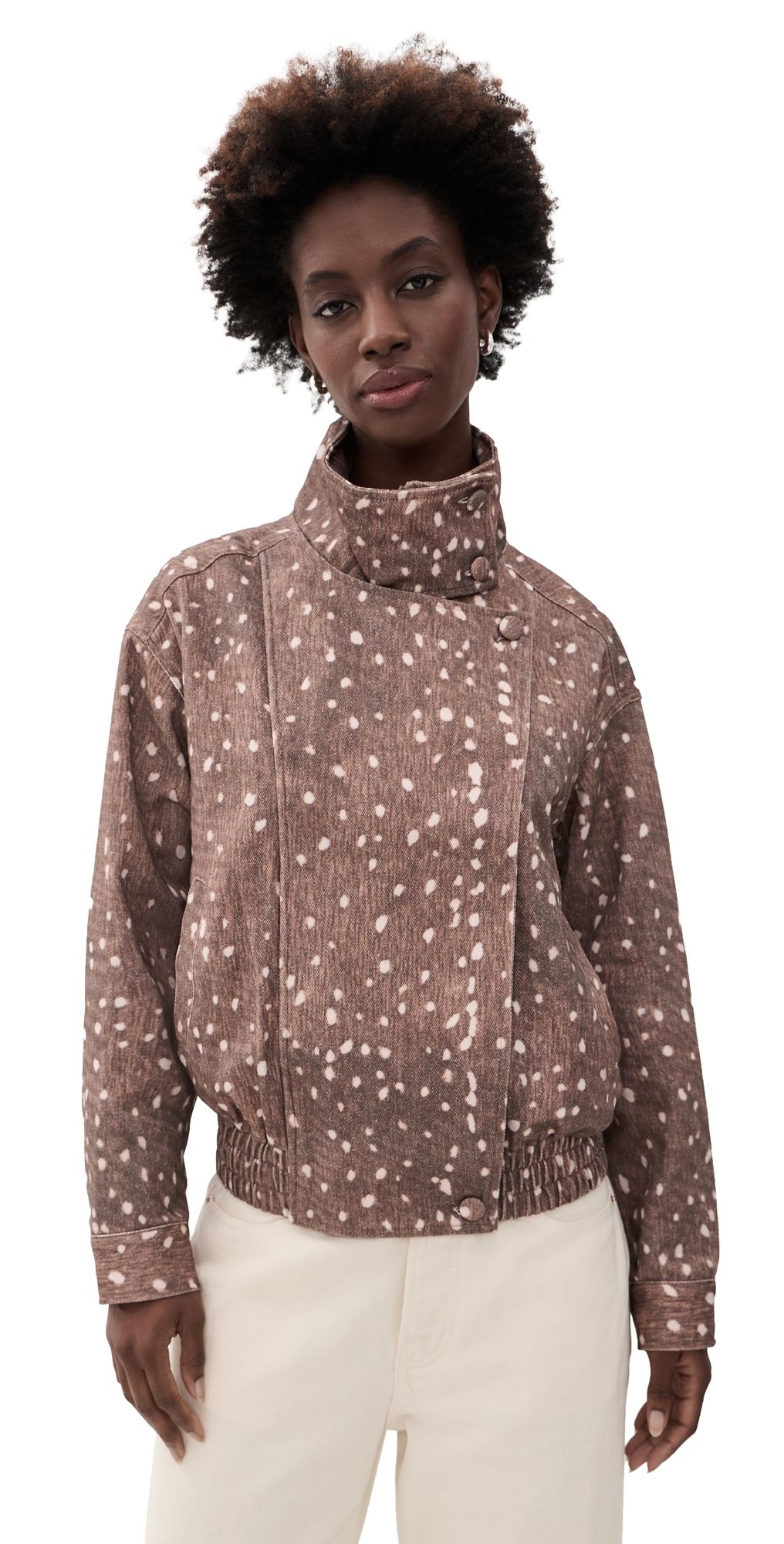 Bailey Rose Cow Print Jacket Brown S