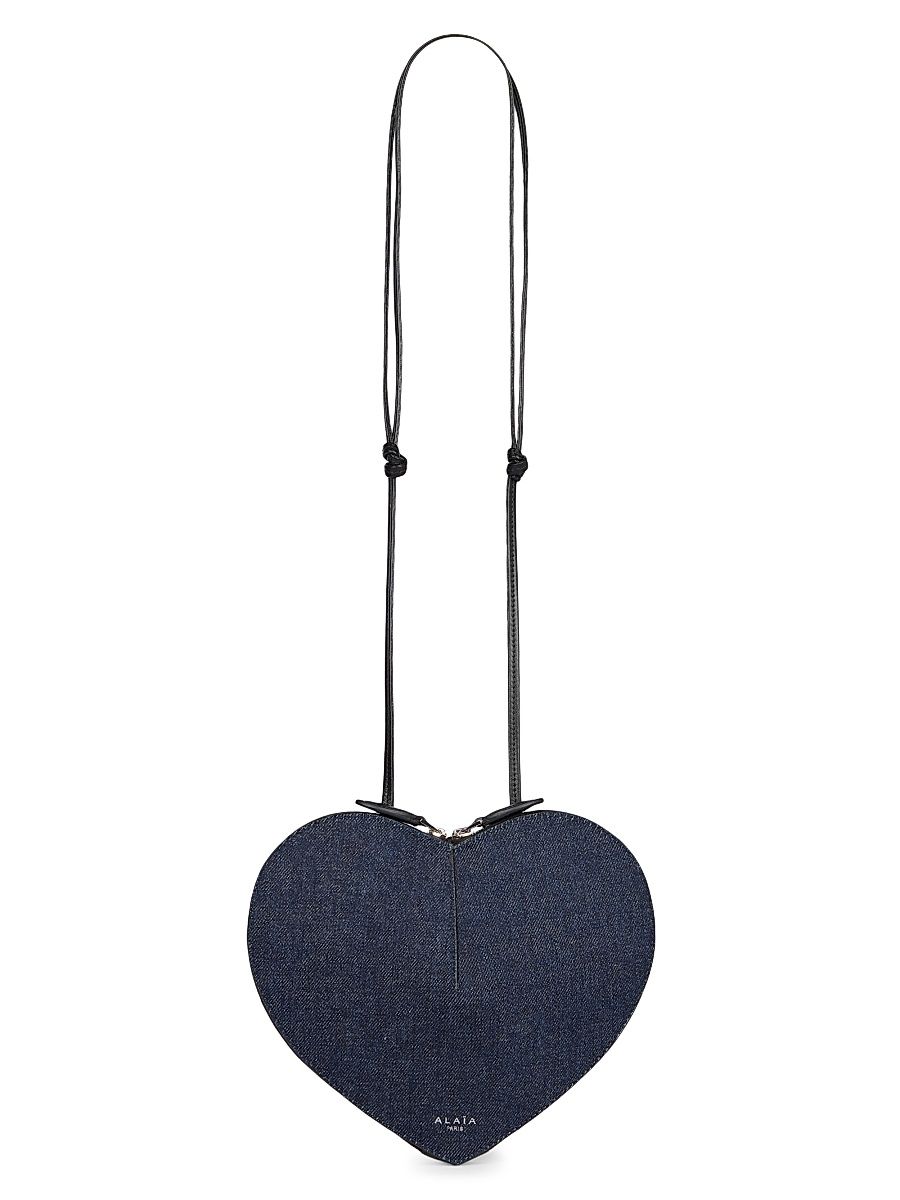 Women's Le Coeur Denim Crossbody Bag - Bleu Denim