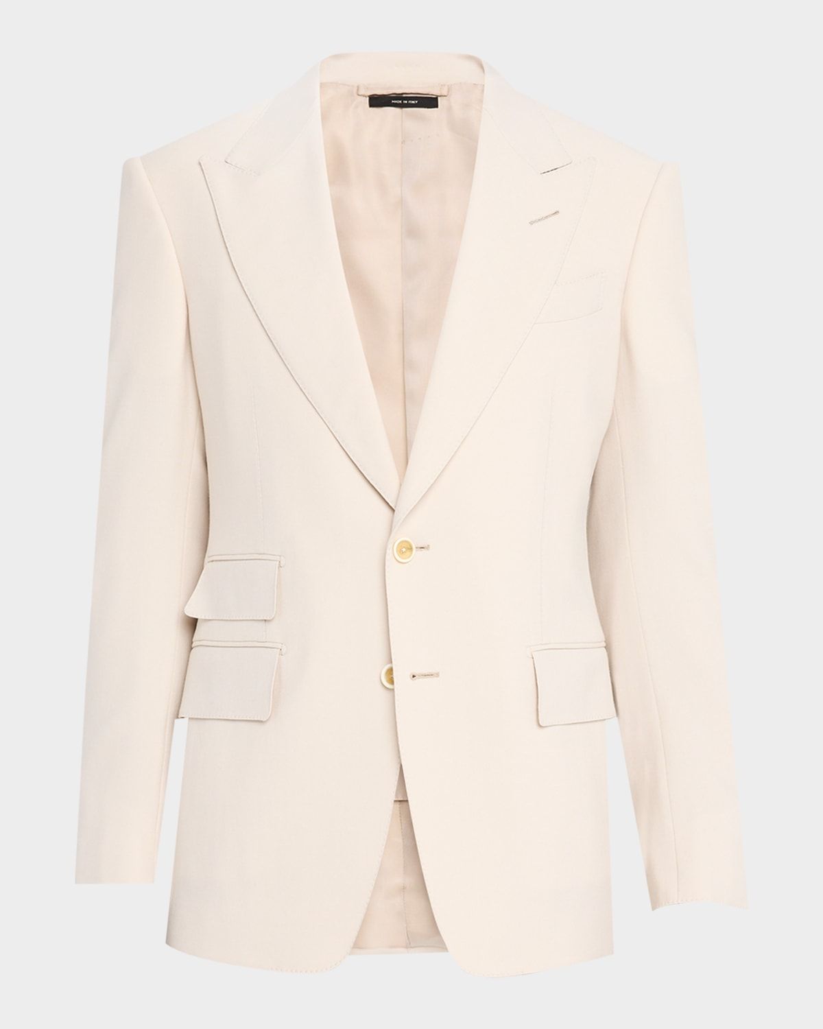 Wool/Cashmere-Blend Single-Breasted Blazer