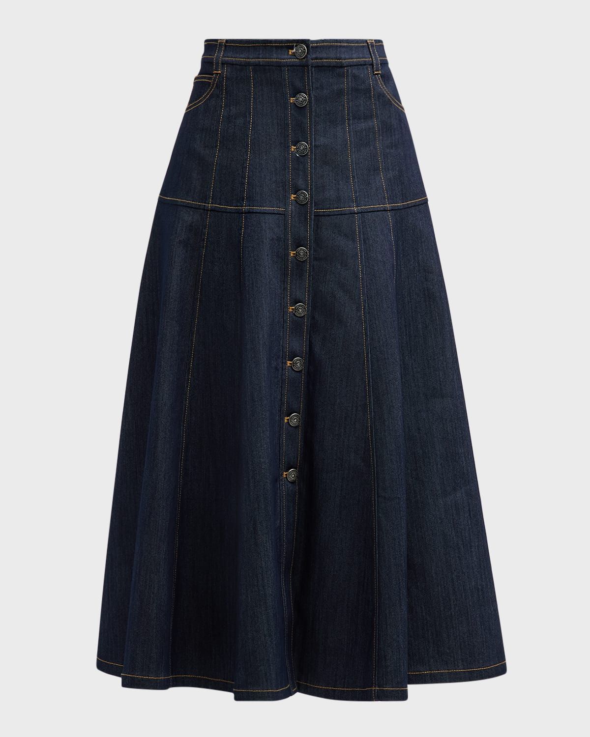 Veena Denim Midi Skirt