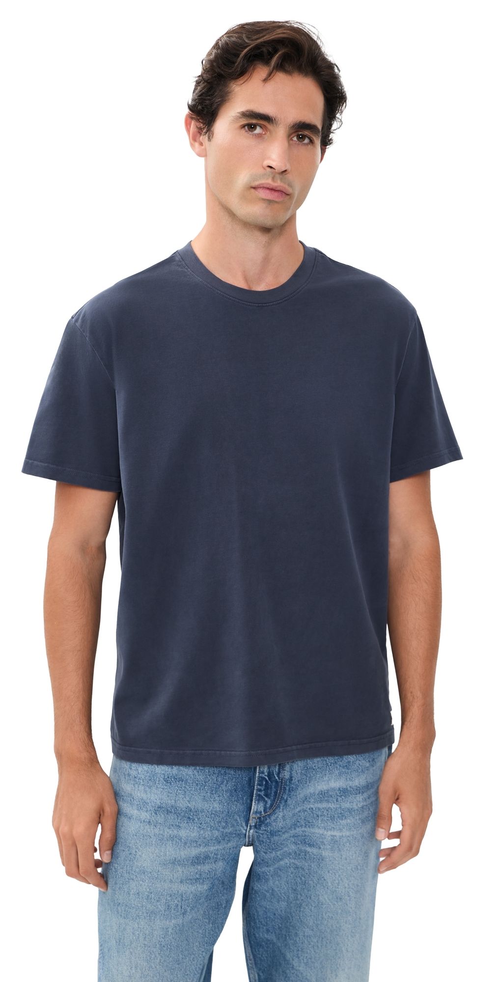 Marine Layer Relaxed Cloud 9 Sueded Jersey Tee Mood Indigo M