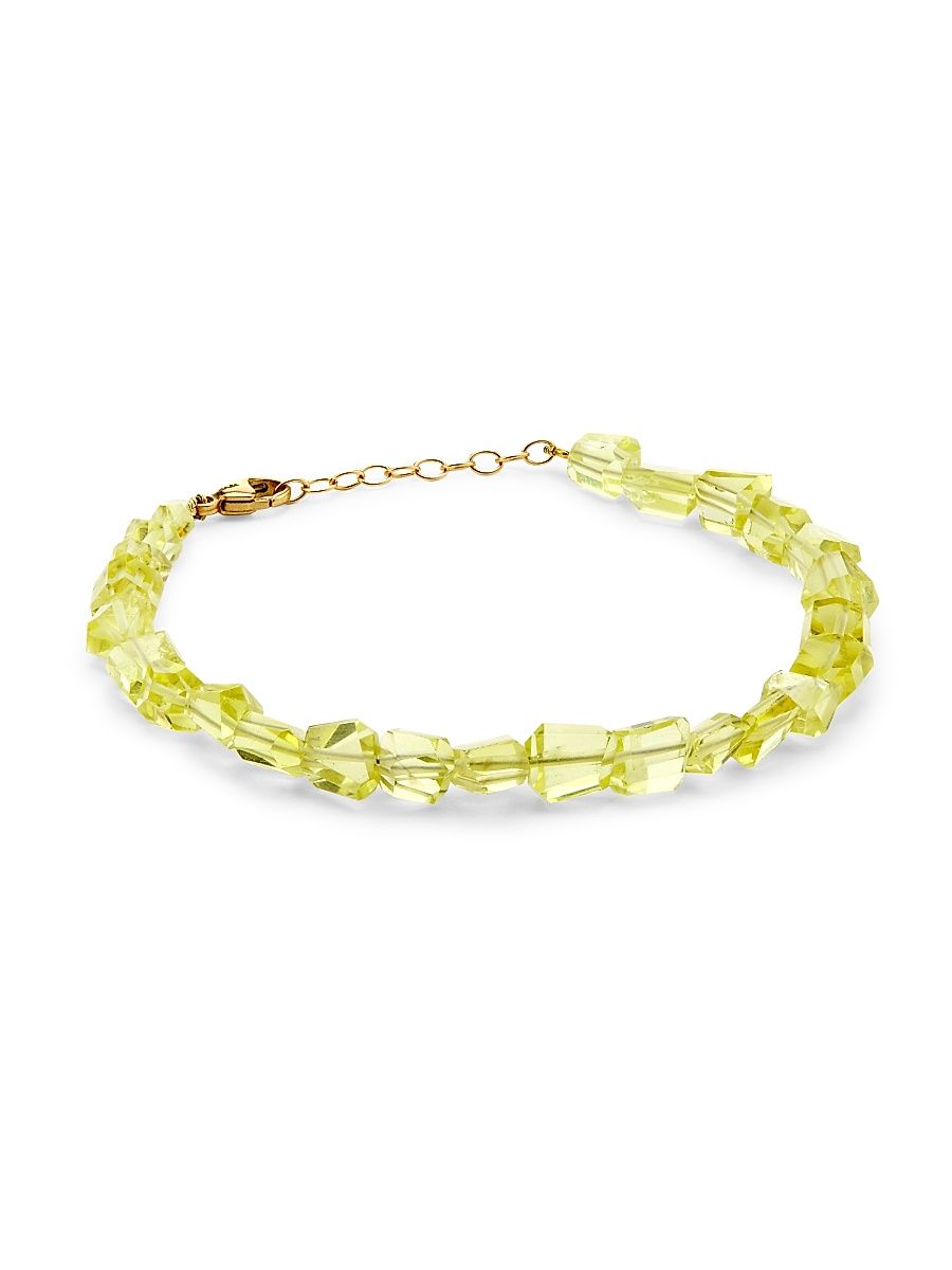 Women's Purple Rain 14K Yellow Gold & Lemon Quartz Beaded Bracelet - Yellow