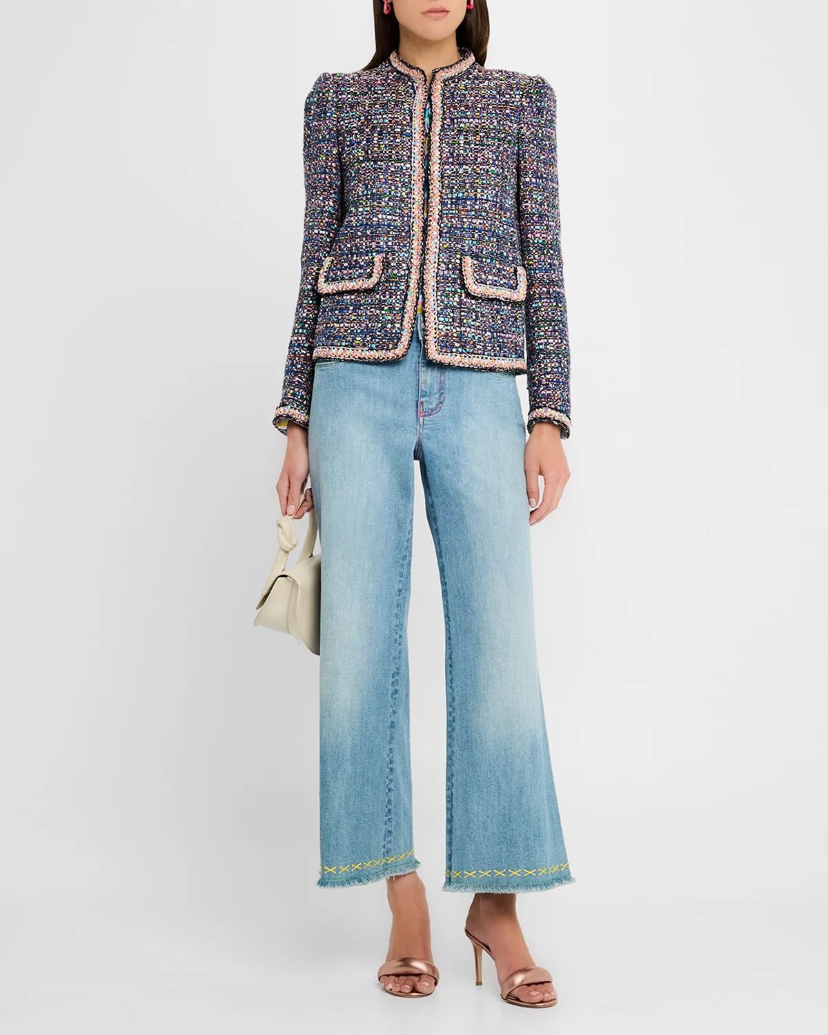 Novelty Tweed Single-Breasted Jacket