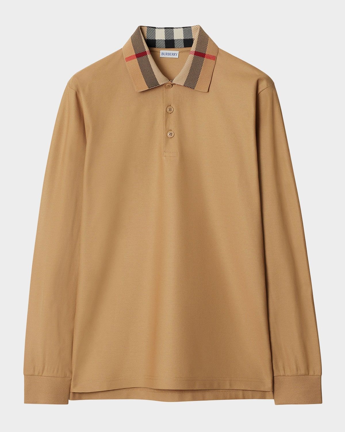 Men & apos;s Cody Cotton Slim Fit Long-Sleeve Check Collar Polo Shirt