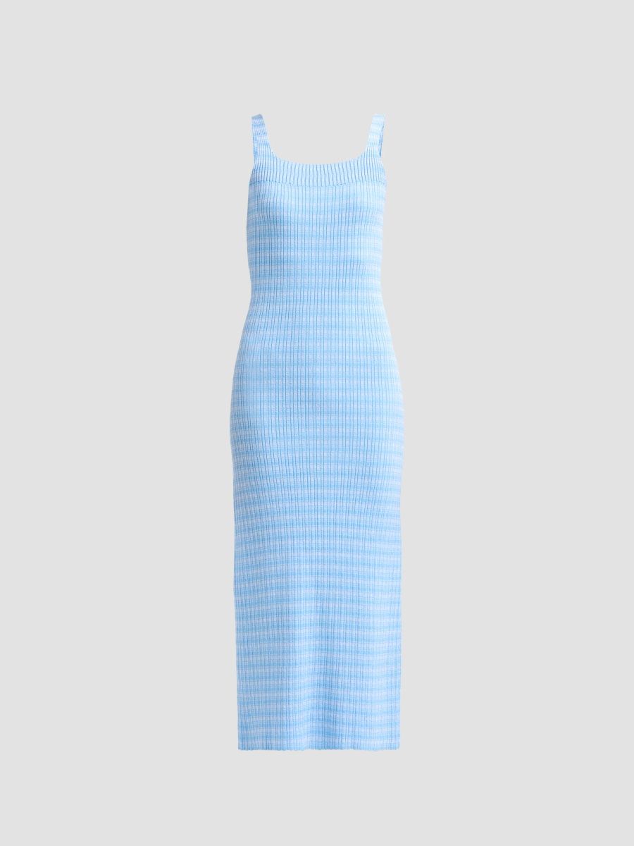 Prabal Gurung Women's Squareneck Tank Midi Dress - Light Blue White - Size XL