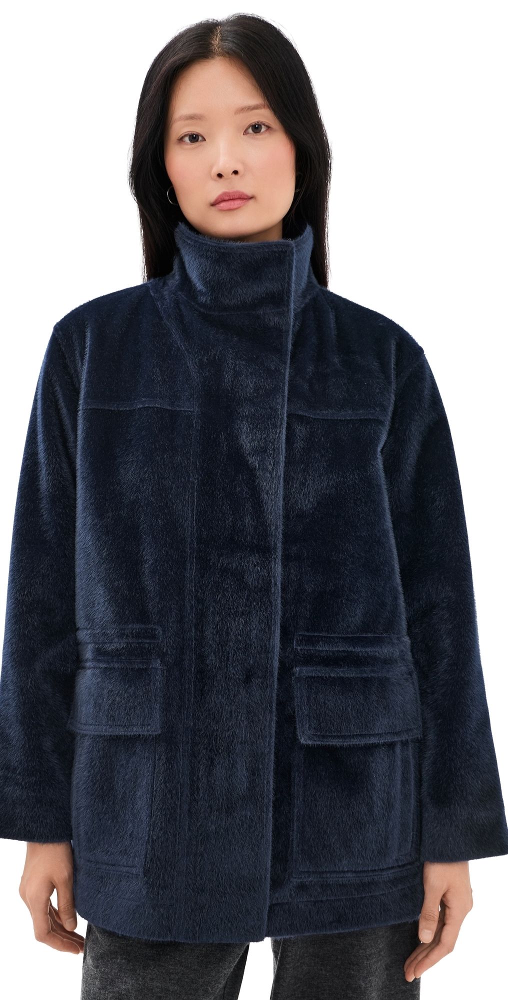 Apparis Edie Pony Parka Navy Blue S