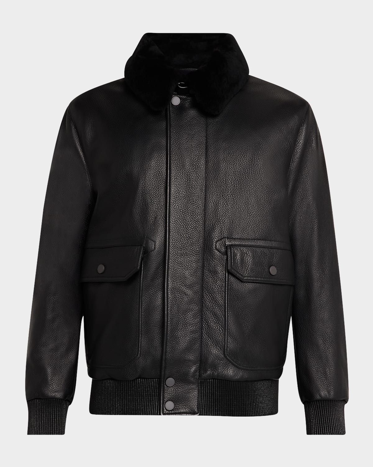 Men & apos;s Soft Grain Deerskin Bomber Jacket
