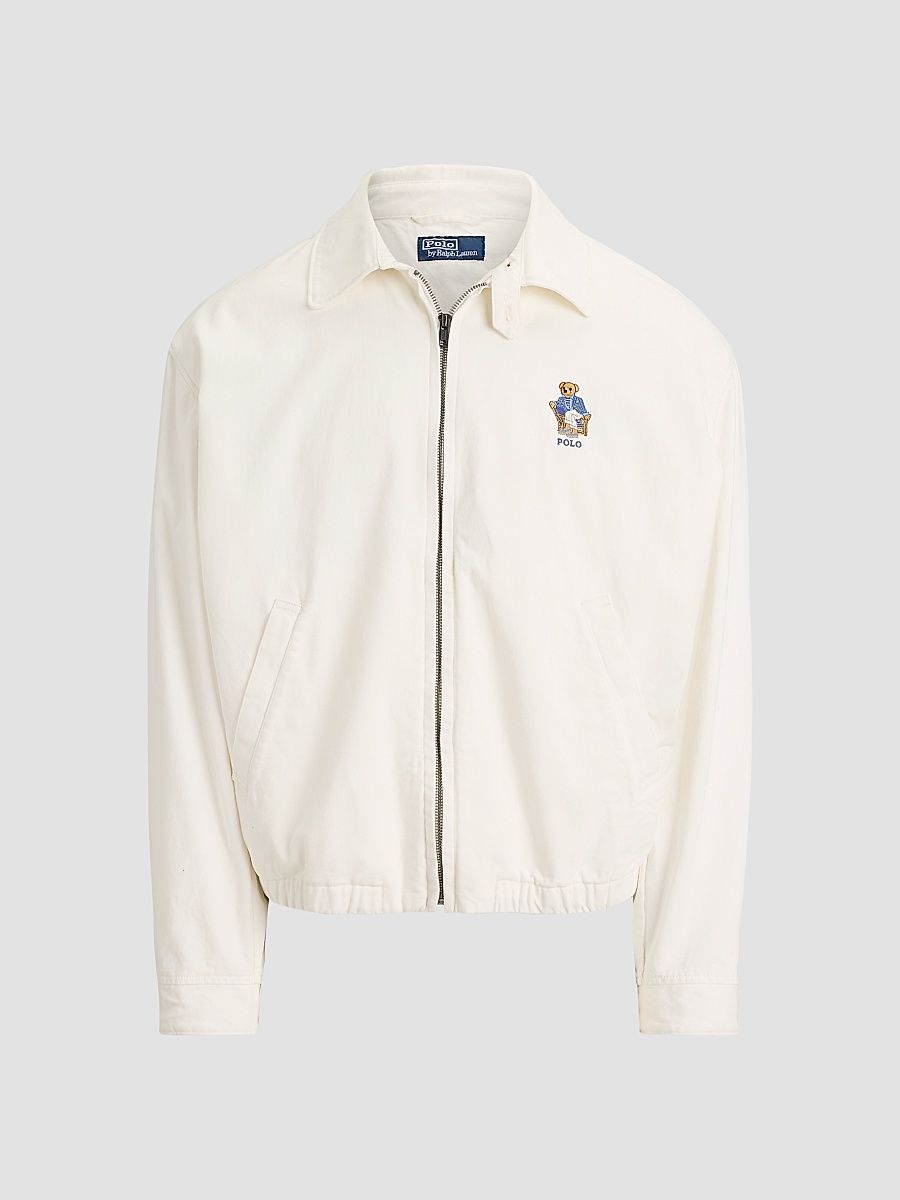 Men's Polo Bear Twill Windbreaker Jacket - Paper White - Size XXL
