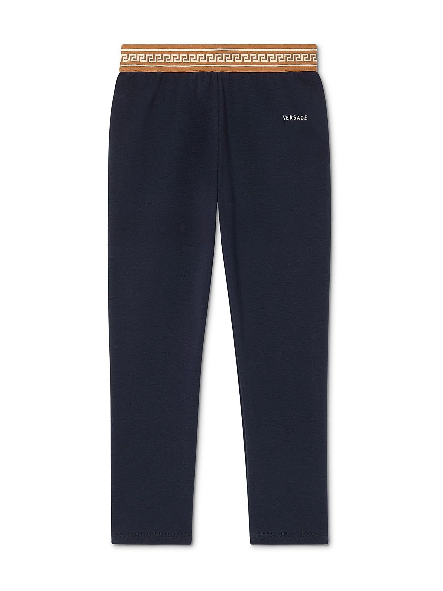 Little Girl's & Girl's Logo Stretch-Cotton Jersey Leggings - Dark Navy - Size 8