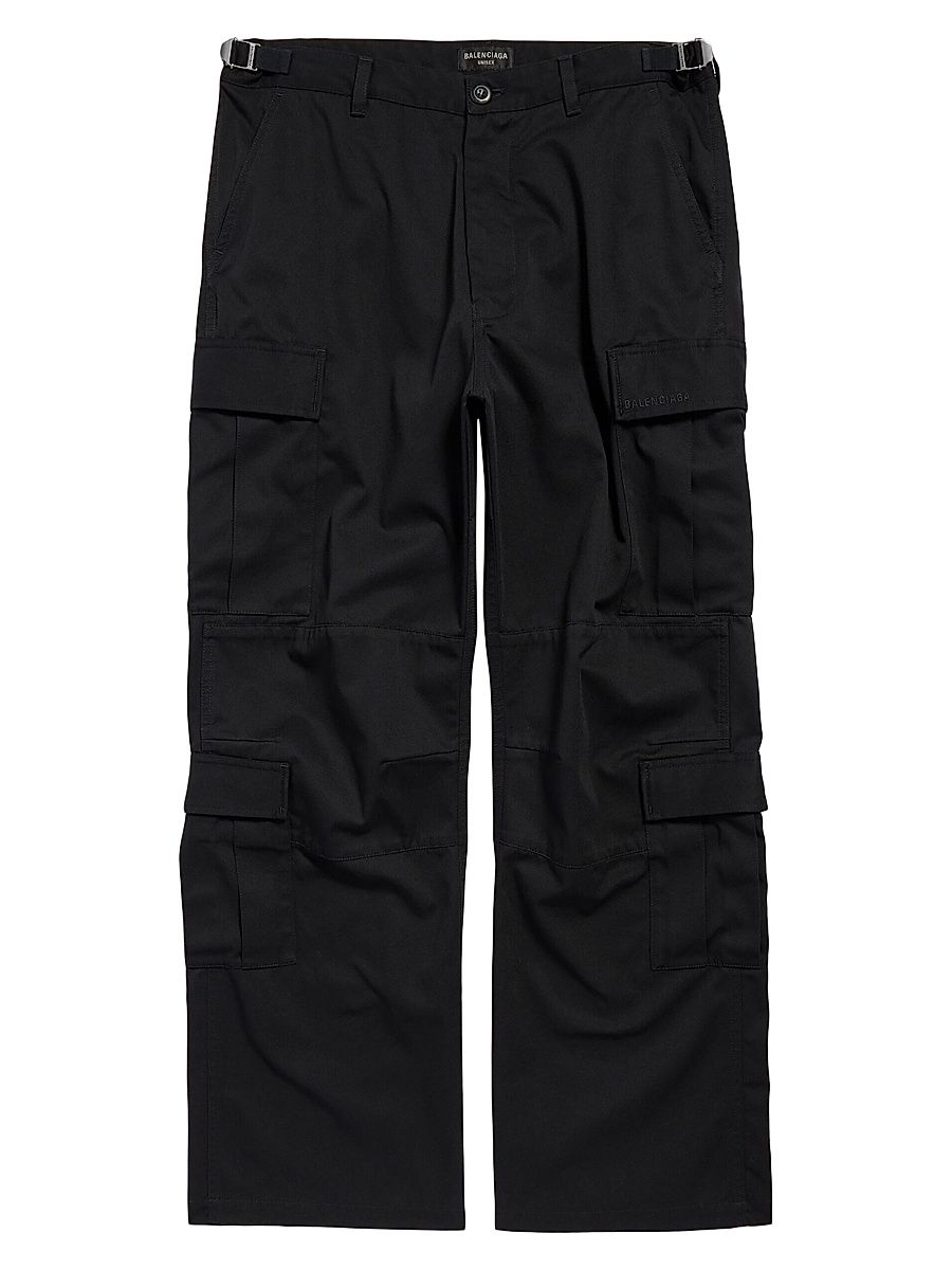 Women's Cargo Regular Fit Pants - Black - Size Medium