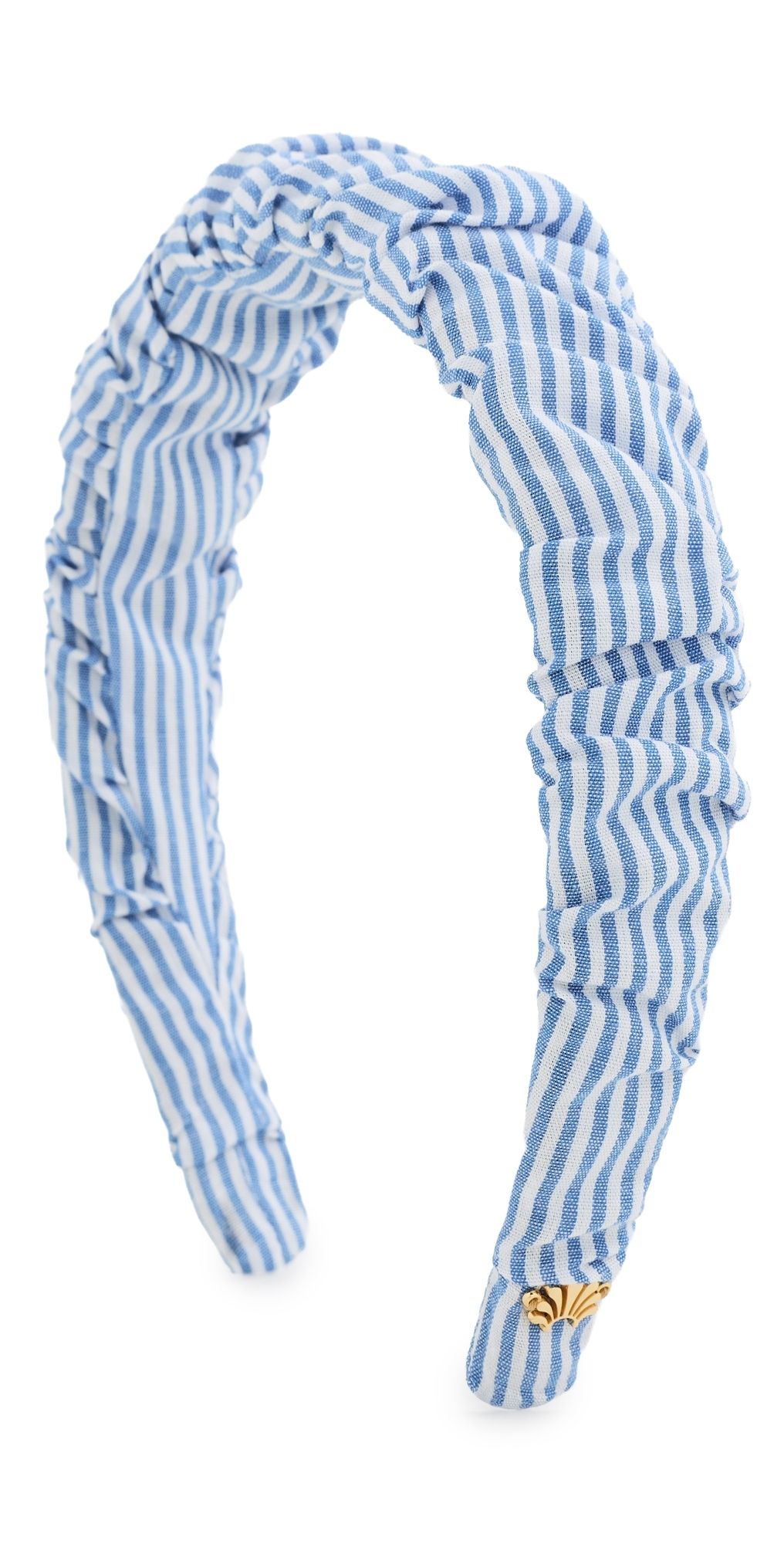 Lele Sadoughi Kelly Cotton Seersucker Headband Oceanspray One Size