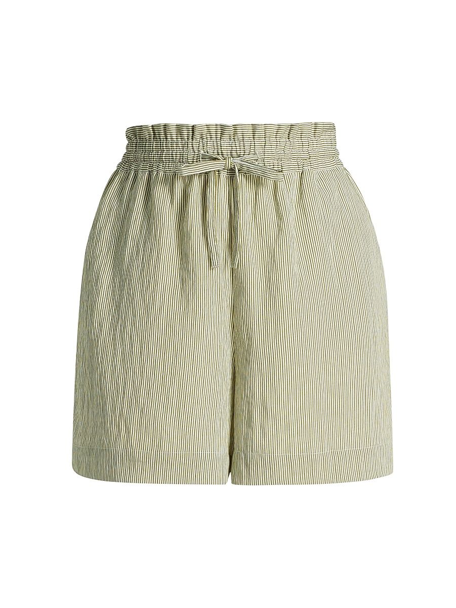 Women's Belen Striped Shirting Shorts - Fatigue Stripe - Size Large