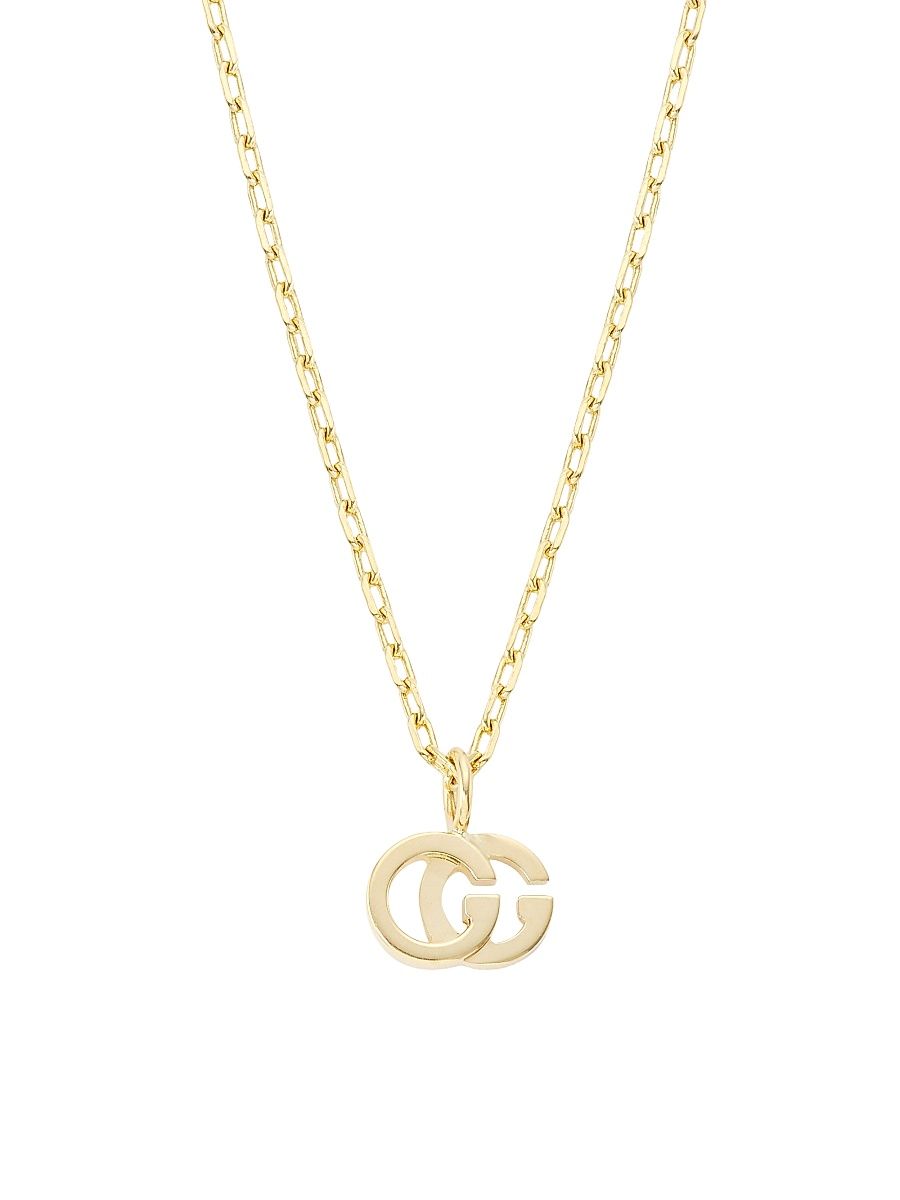 Women's Running GG 18K Yellow Gold & Blue Topaz Necklace - Gold