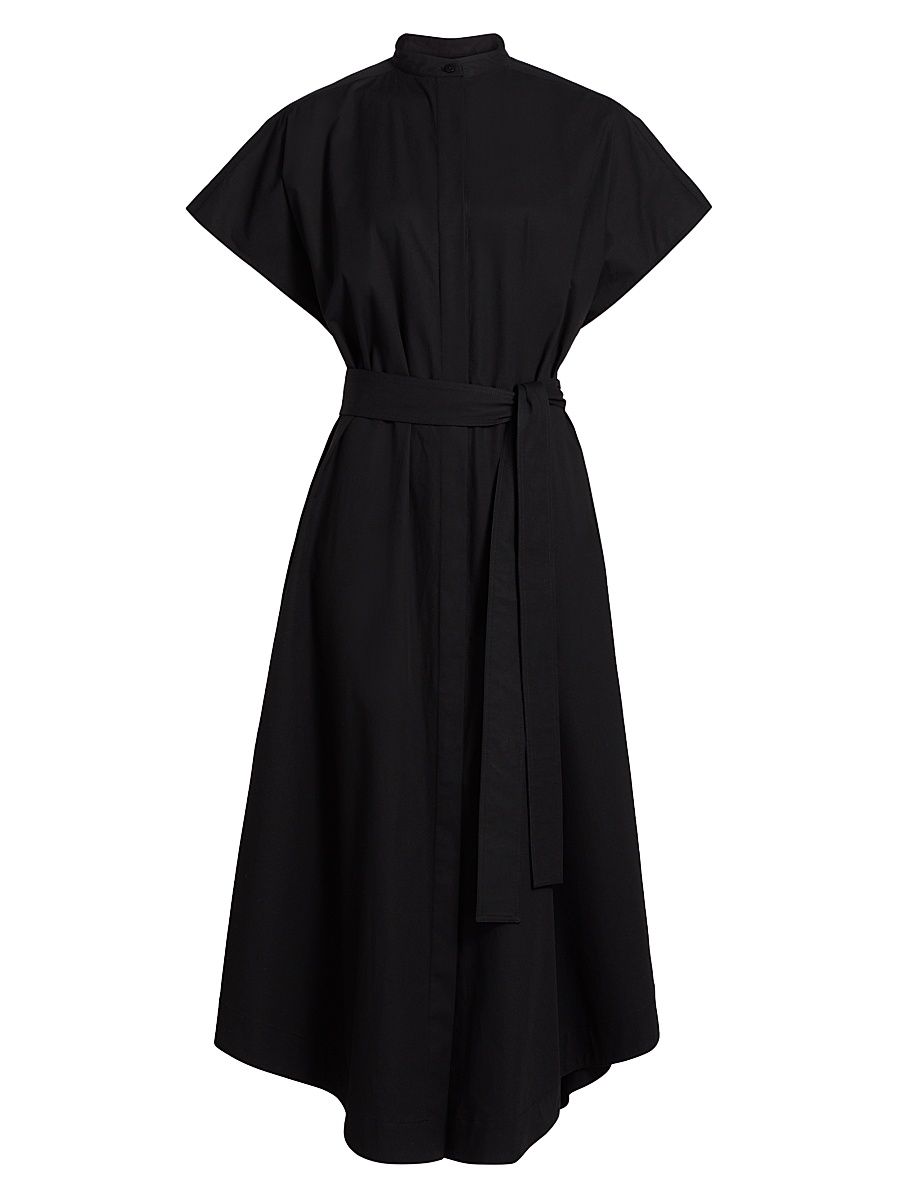 Women's Walker Stretch Poplin Shirtdress - Black - Size 10