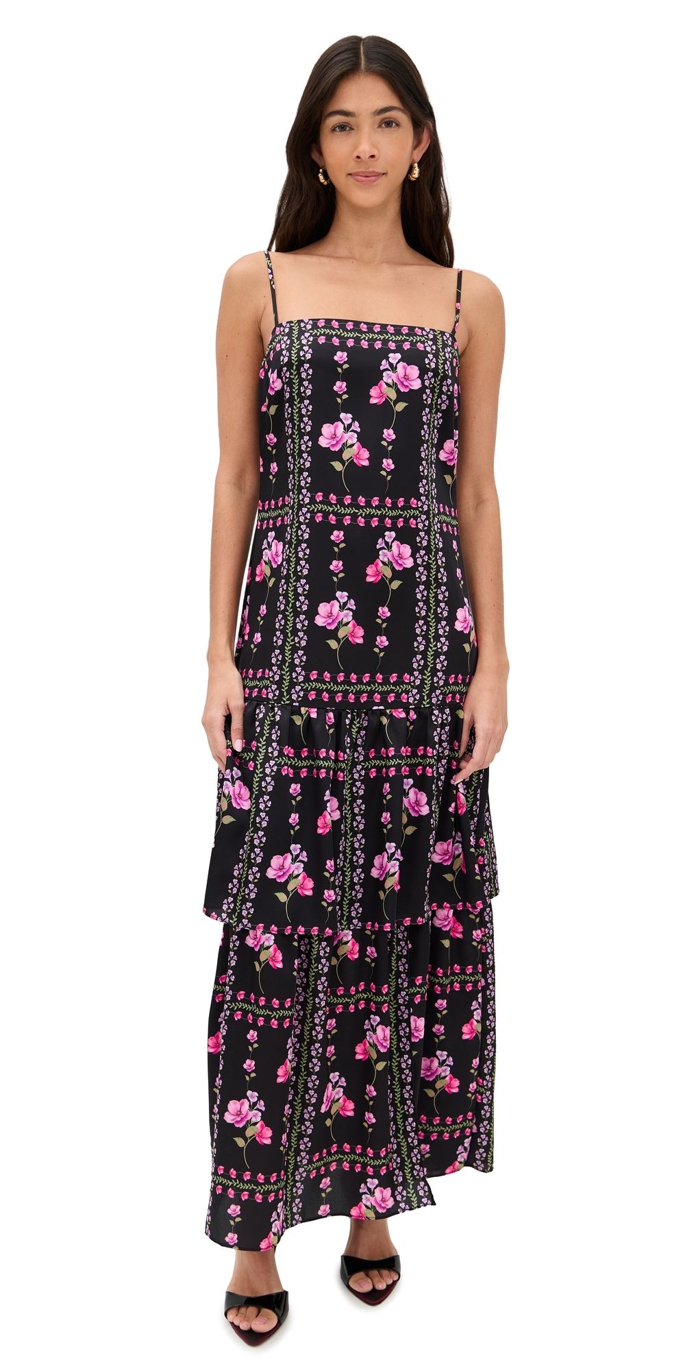 MISA Paulette Dress Midnight Lattice Stn XL