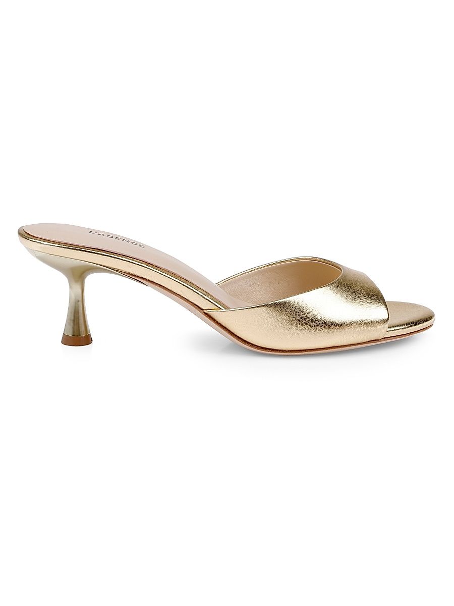 Women's Arleen 55MM Leather Sandals - Gold Leather - Size 5