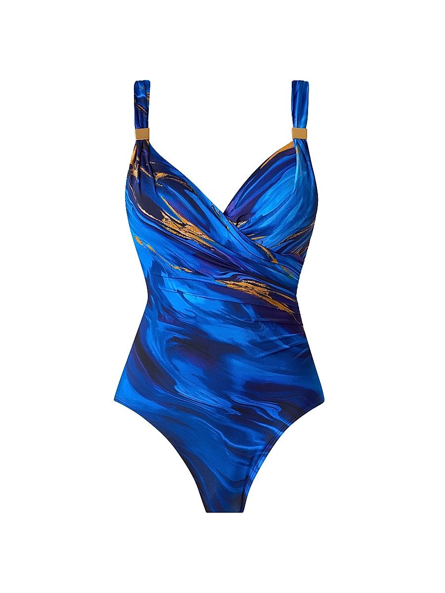 Women's Stellar Nova Siren One-Piece Swimsuit - Blue Multi - Size 16