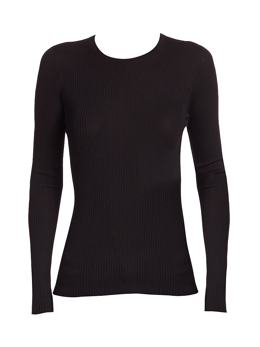 Women's Mirzi Refined Merino Wool Sweater - Black - Size Large