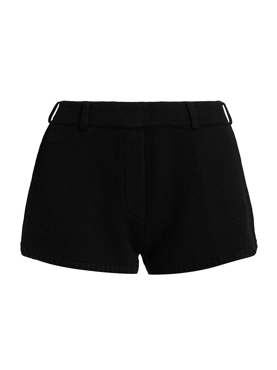 Women's Annora Cashmere Shorts - Black - Size Medium