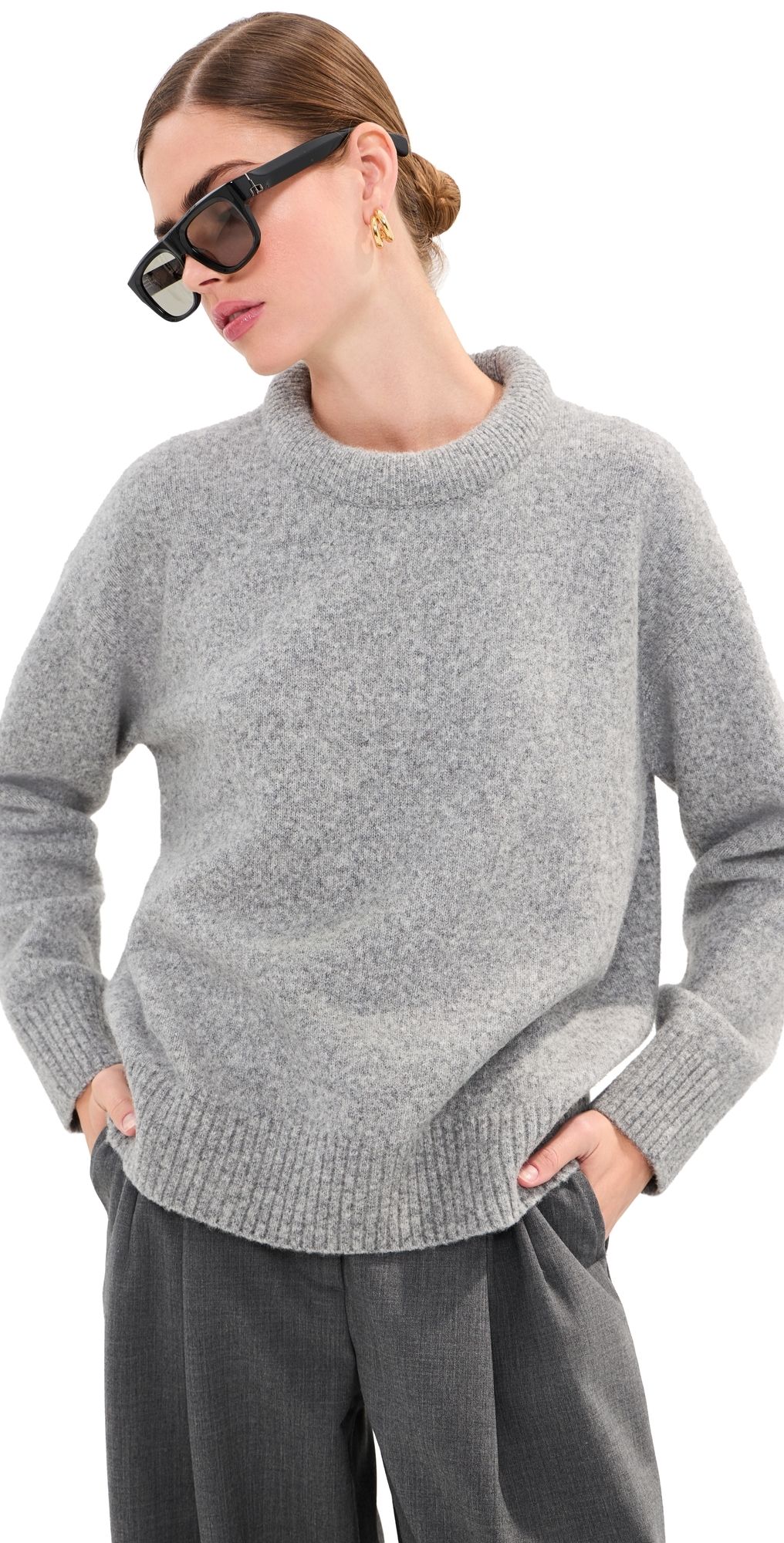 LE BOP Amber Sweater Grey Melange L