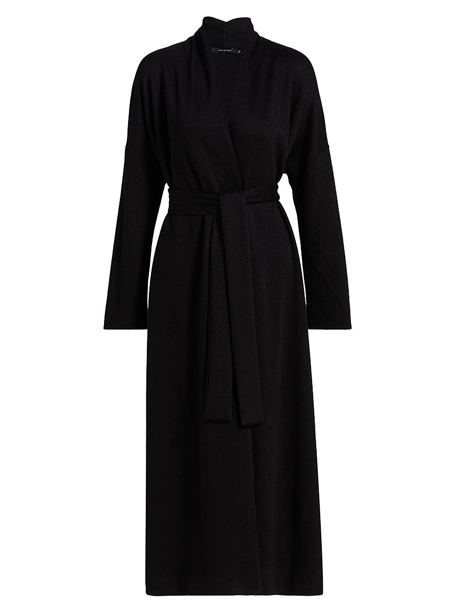 Women's Himalaya Jersey Belted Robe - Black - Size XL