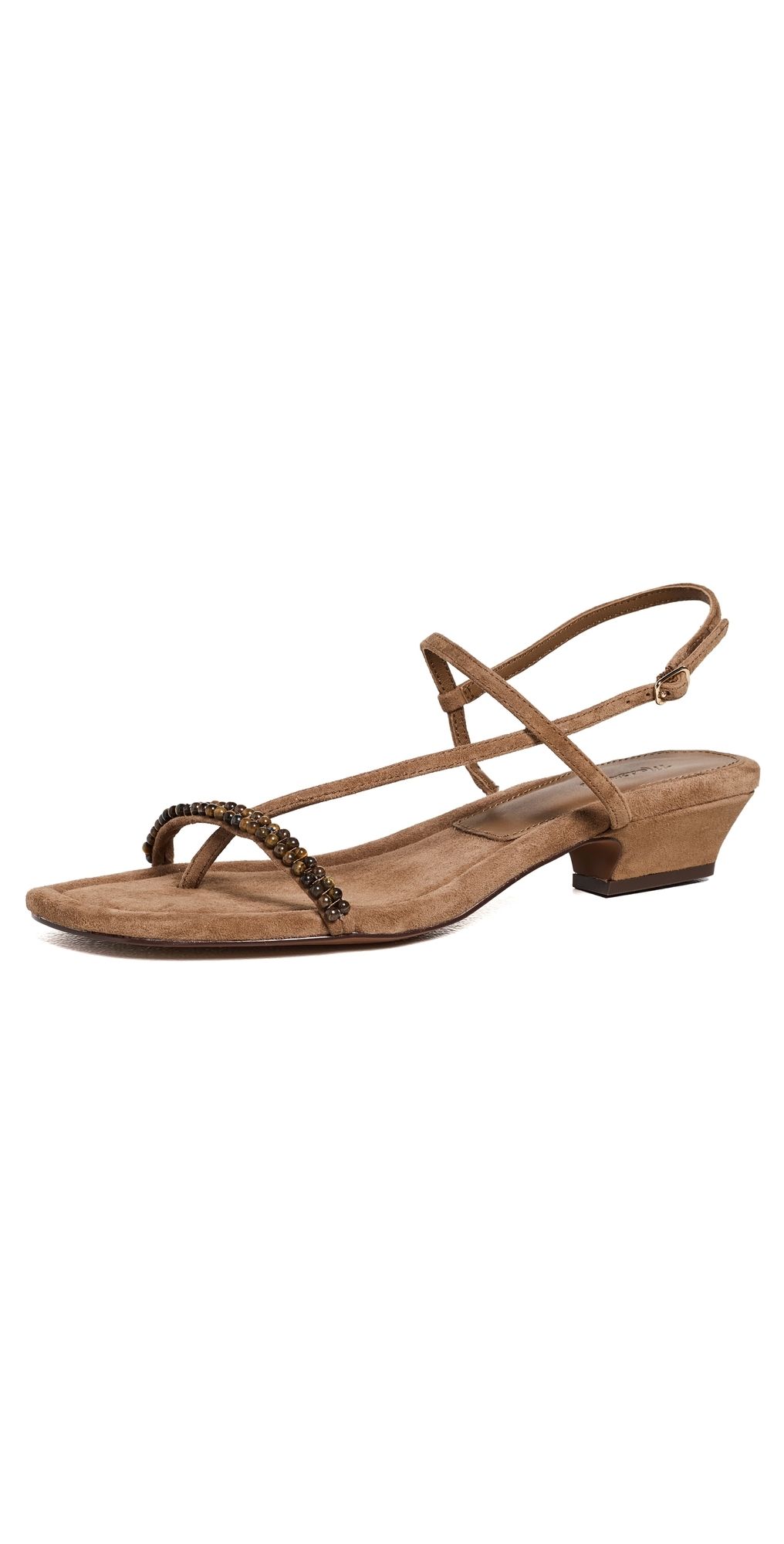 Madewell Tonio Beaded Strappy Sandals Aged Cognac 9.5
