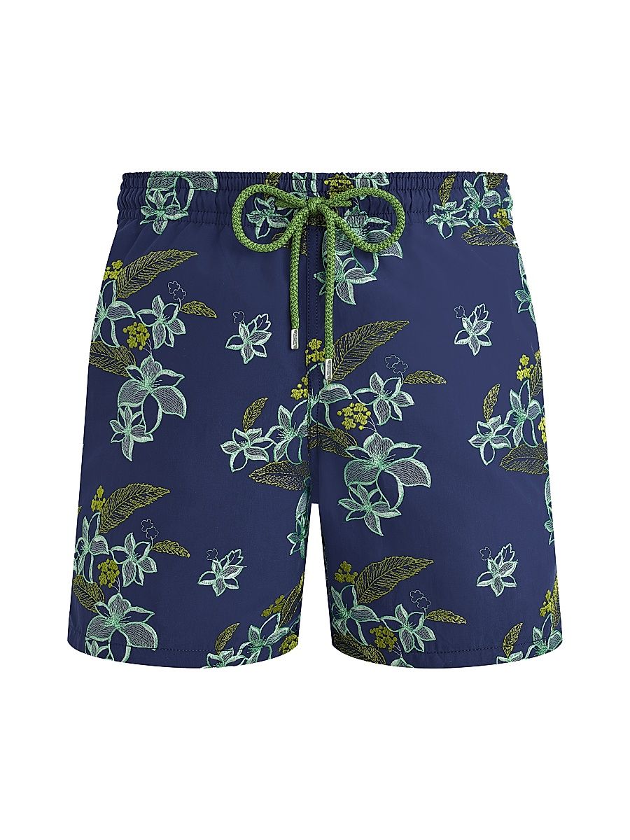 Men's Flower Power Swim Shorts - Minuit - Size Large