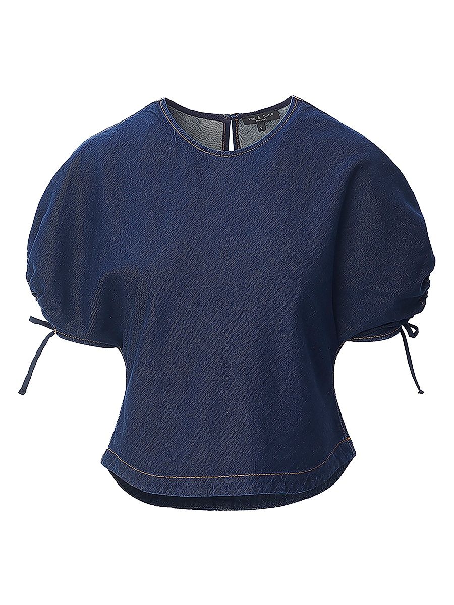 Women's Laura Ultra Featherweight Denim Top - Ocean Rinse - Size XL