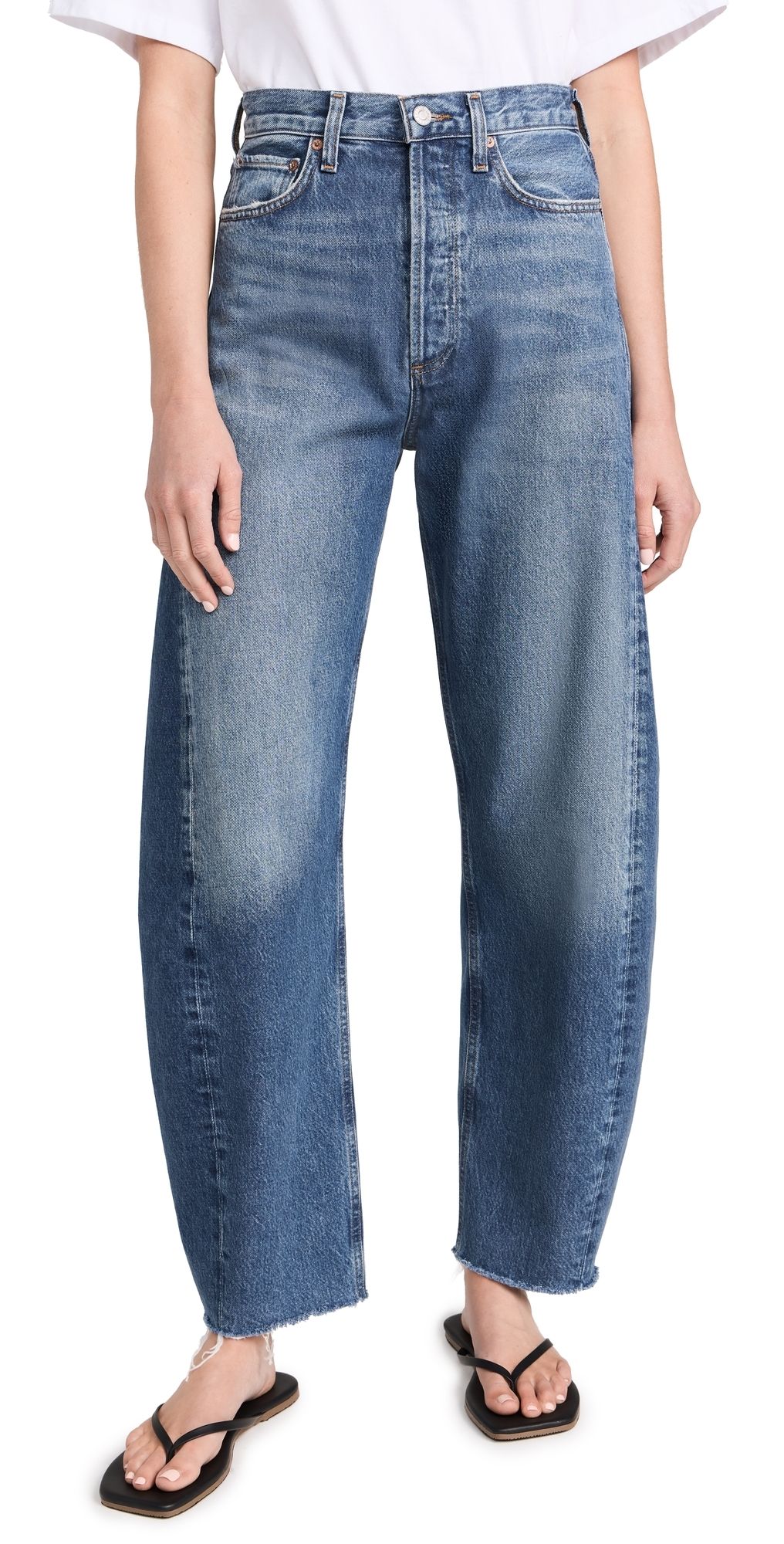 AGOLDE Luna High Rise Curved Taper Jeans Split 31