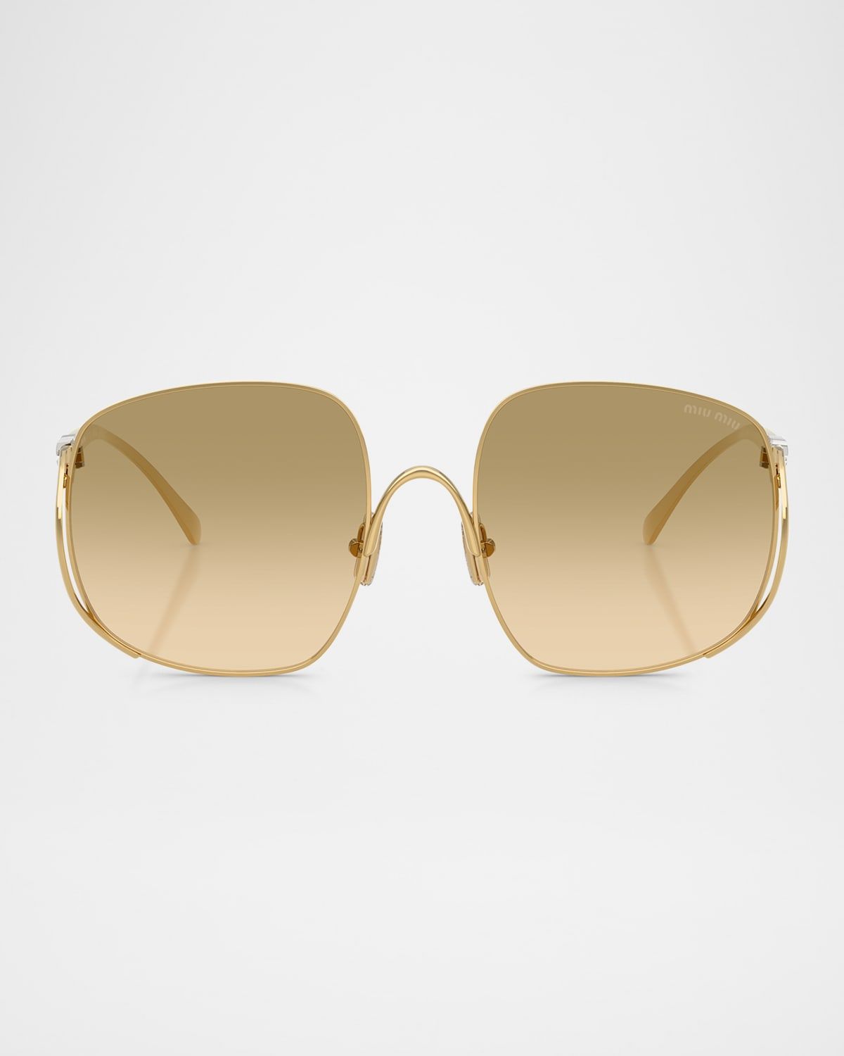MU A57S Metal Square Sunglasses