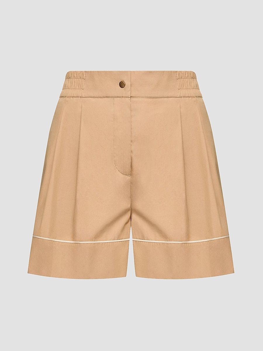 Women's Shorts in Cotton Blend - Beige - Size Medium