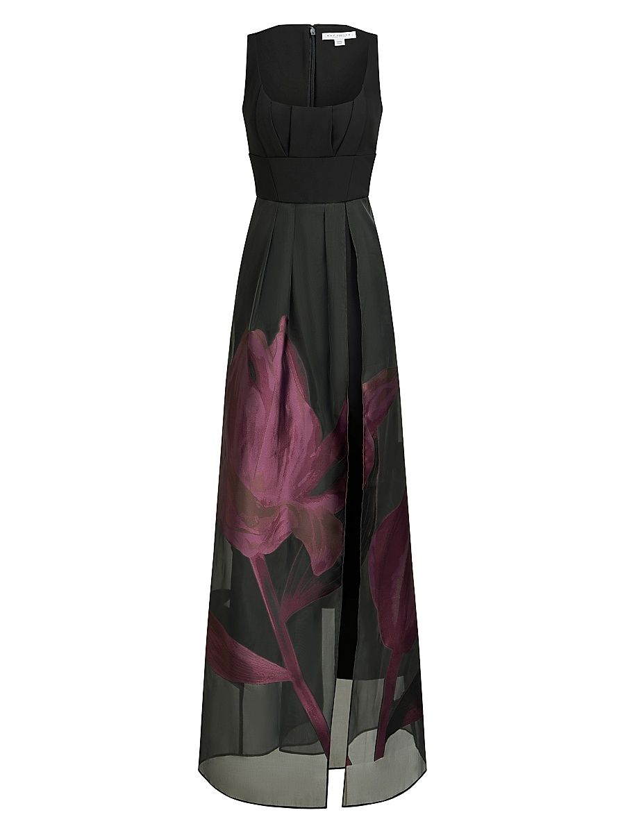 Women's Maeve Floral Walk-Thru Jumpsuit - Black Fig - Size 14