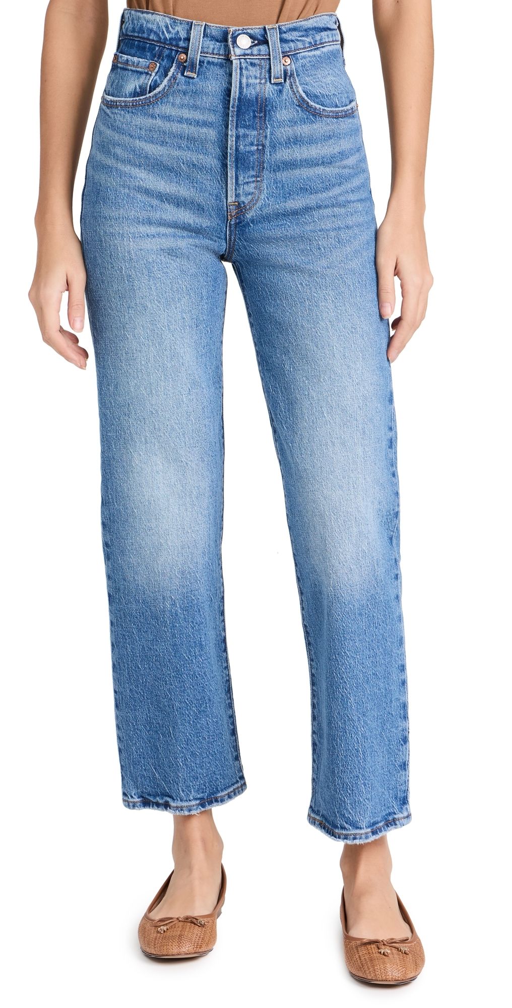 Levi's Ribcage Straight Ankle Jeans Dance Around 26