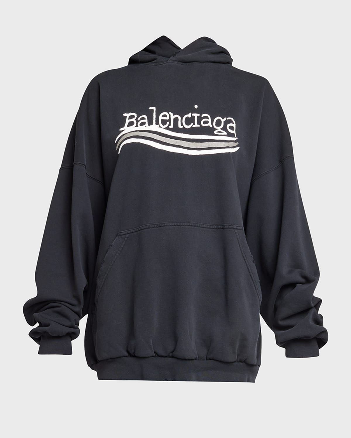 Hand-Drawn Political Campaign Oversized Hoodie