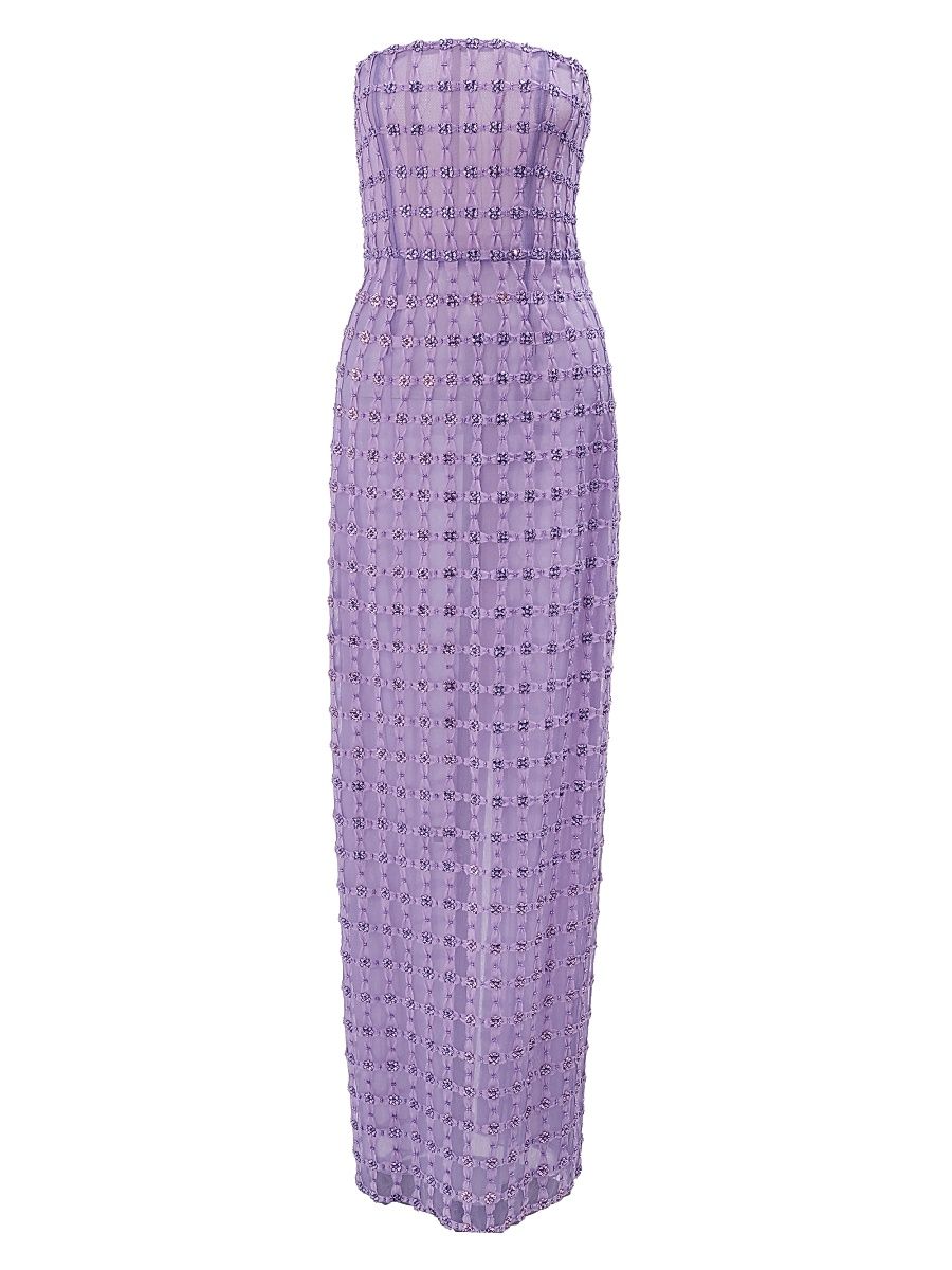 Women's Embellished Strapless Column Gown - Violeta - Size 6