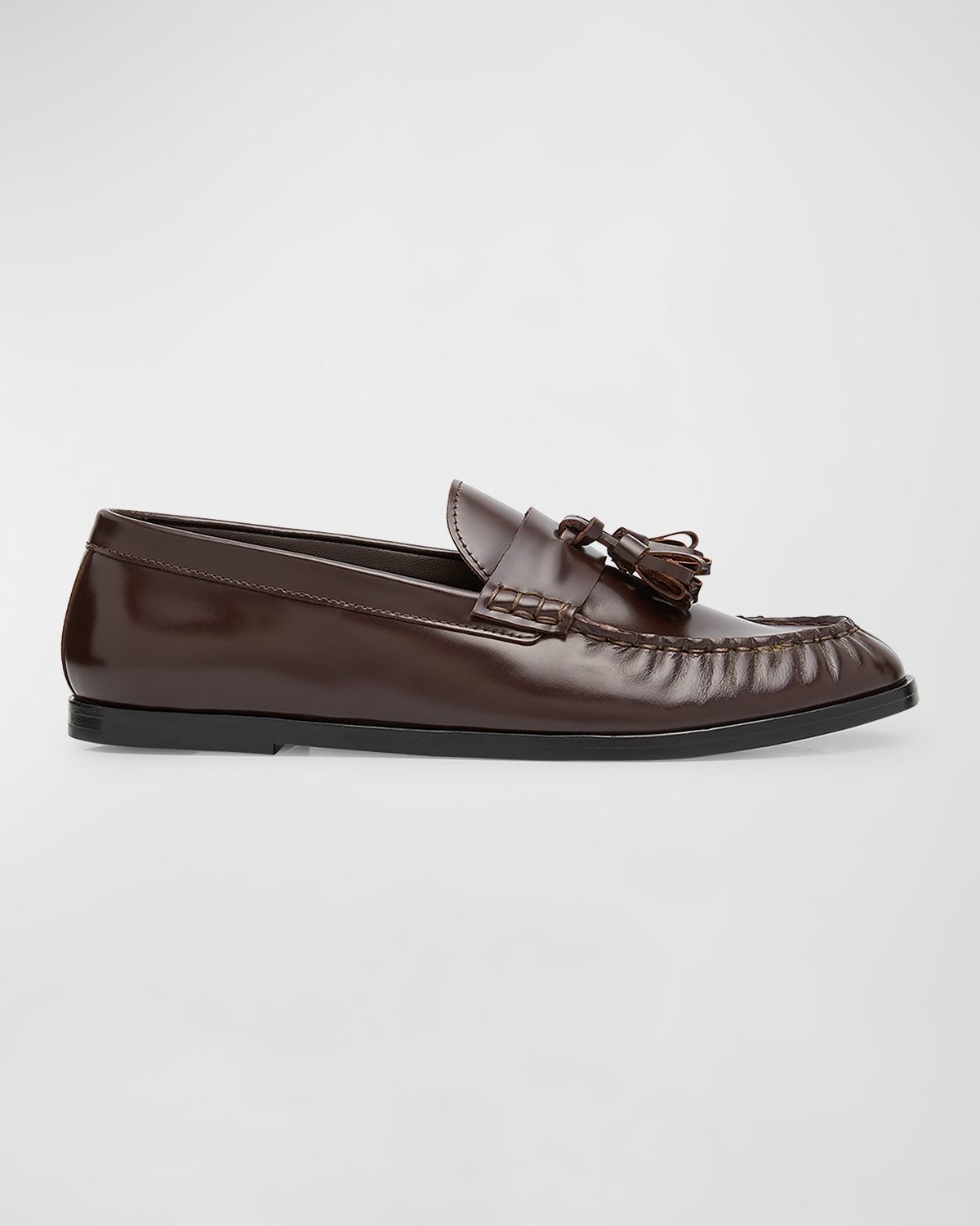 Calfskin Tassel Boyfriend Loafers
