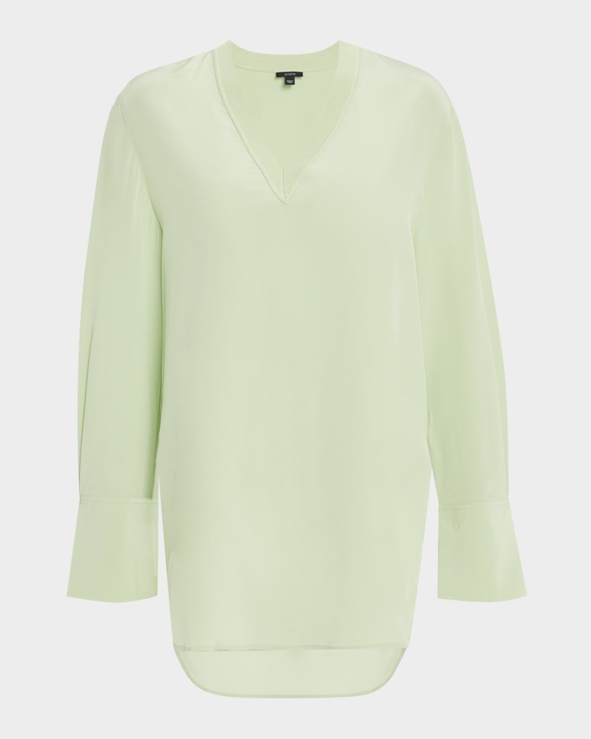 Miller V-Neck Crepe De Soie Blouse