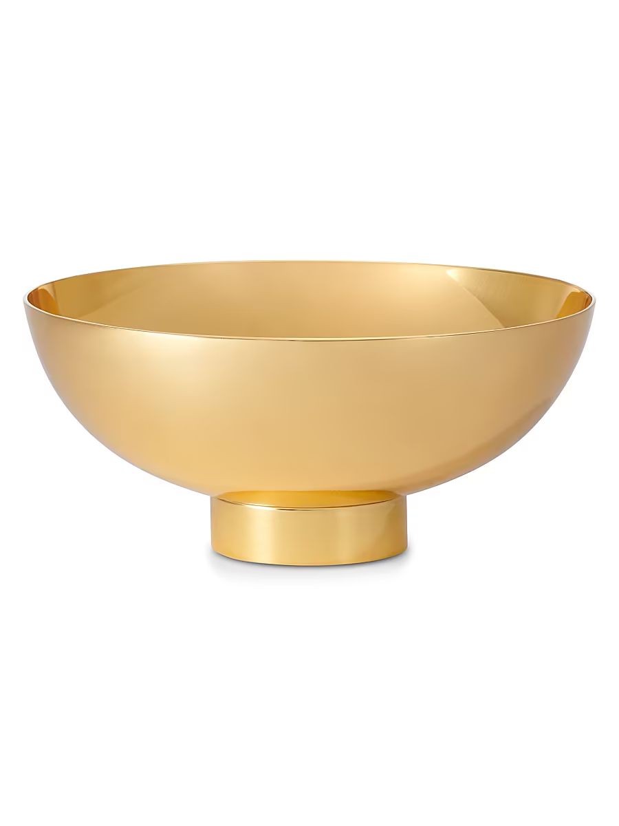 Small Sintra Stainless Steel Footed Bowl - Brass - Size Large