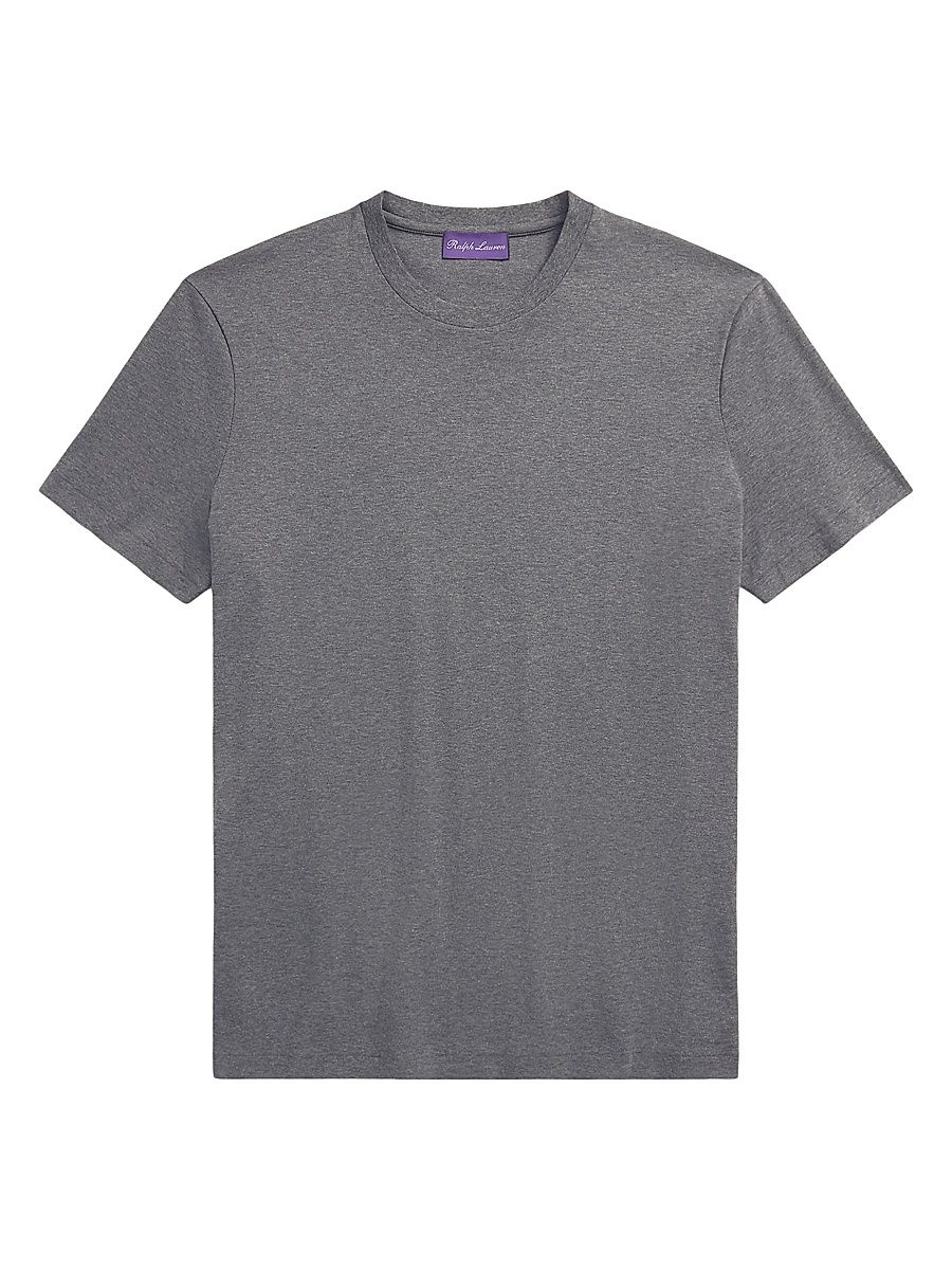 Men's Cotton Crewneck T-Shirt - Medium Grey Melange - Size XXL