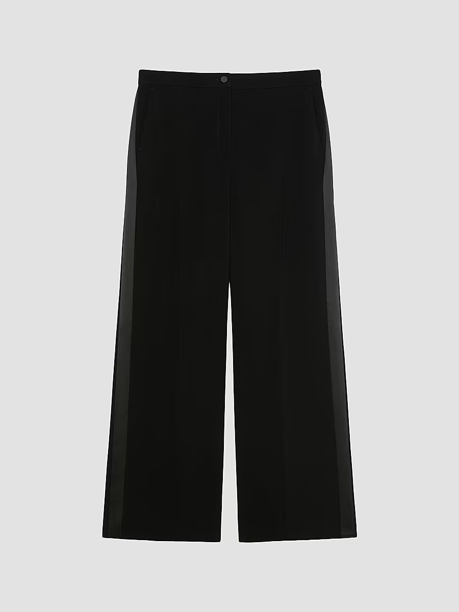 Women's Cady and Satin Trousers - Black - Size 14