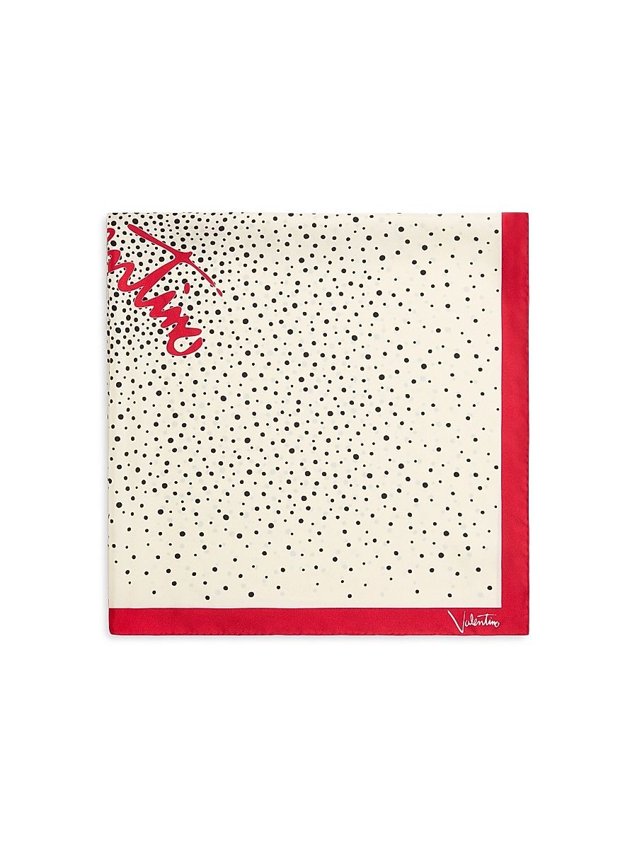 Women's Little Stars Starry Silk Scarf - Vanilla