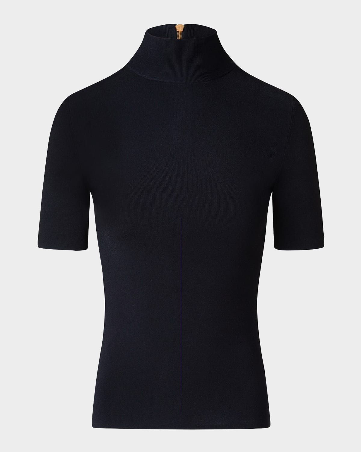 Fitted Knit Viscose-Blend Sweater