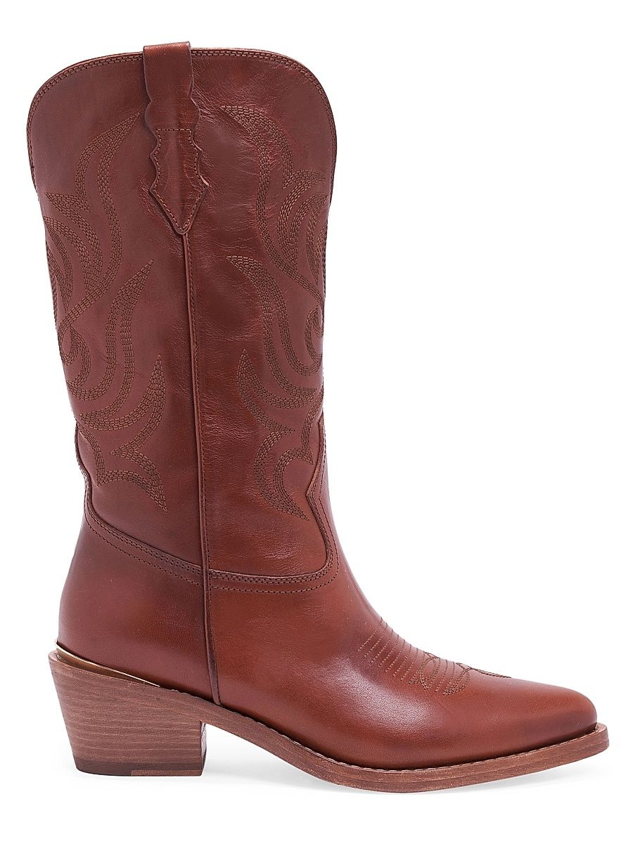 Women's Gigi 55MM Leather Boots - Cuoio - Size 10