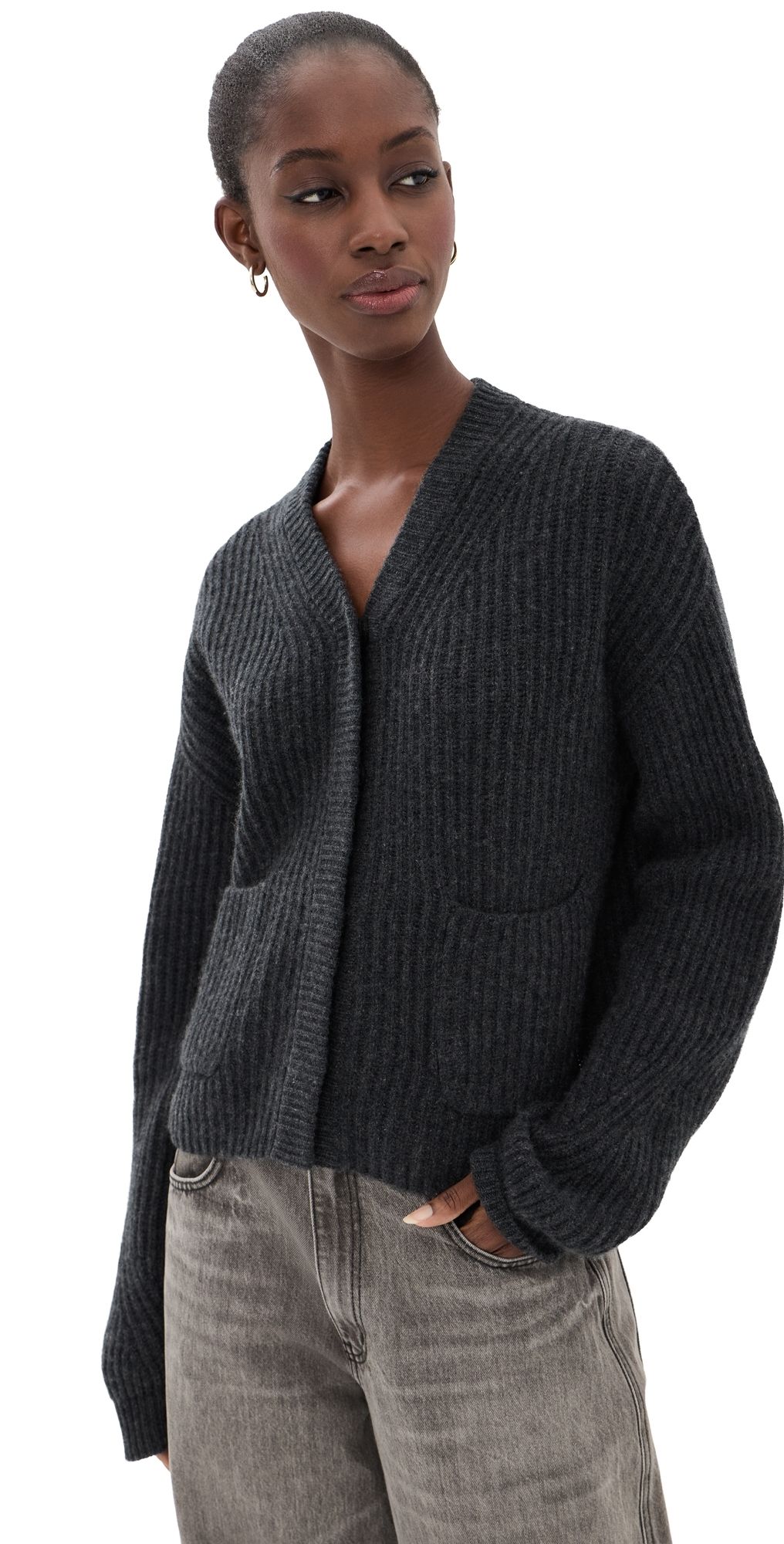 Le Kasha Bresil Cashmere Cardigan Charcoal L