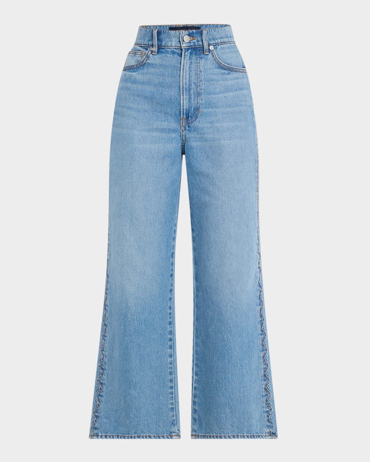 Taylor Cropped High-Rise Wide Jeans