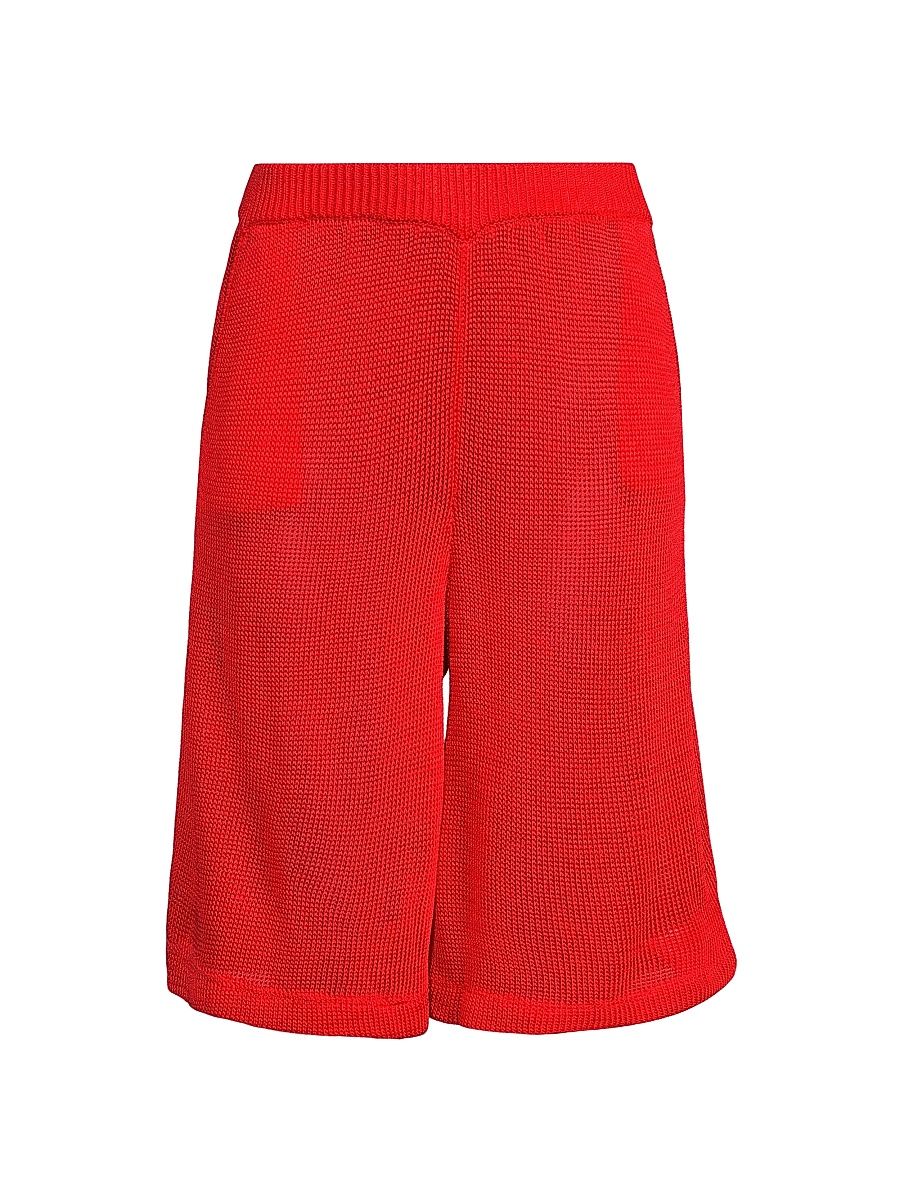 Undra Celeste Women's Everyday Tropics Knit Shorts - Tangerine - Size Large