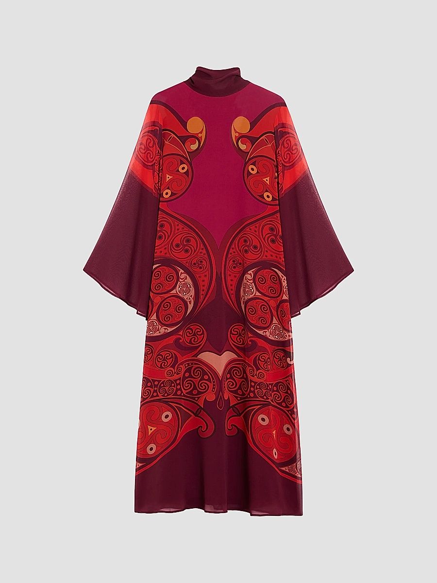 Women's Midi Magnifico Dress - Alchemy Dark Red - Size 14
