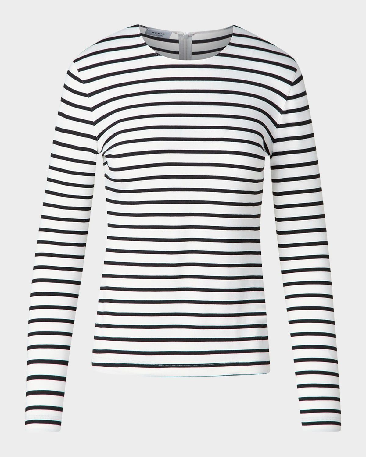 Sailor Striped Long-Sleeve Viscose Jersey Top